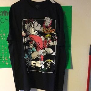 Street fighter T-shirt.
